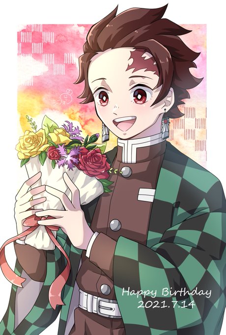 シフォンさんがTwitterに投稿した竈門炭治郎(鬼滅の刃)のイラスト。