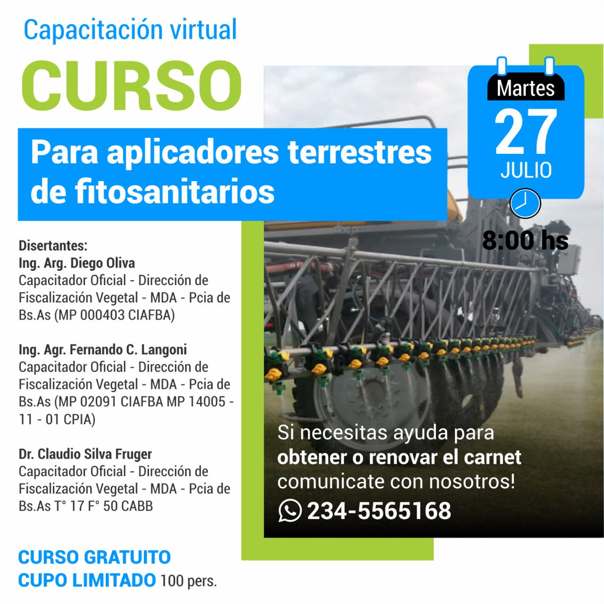 CAPUBA1's tweet photo. Próxima jornada para la obtención o renovación del carnet habilitante provincial. ¡NO TE LA PIERDAS!
Inscripción: https://t.co/5wyMxyeiOD https://t.co/KmbdMaJok9