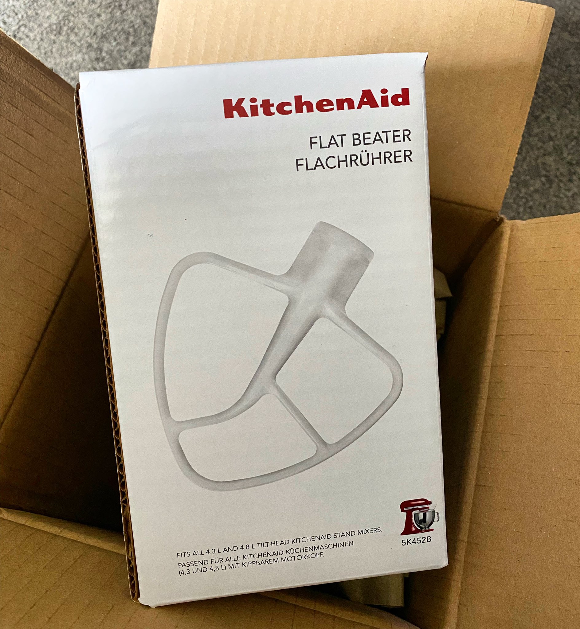 Stand mixer flat beater attachment 5K452B, KitchenAid 