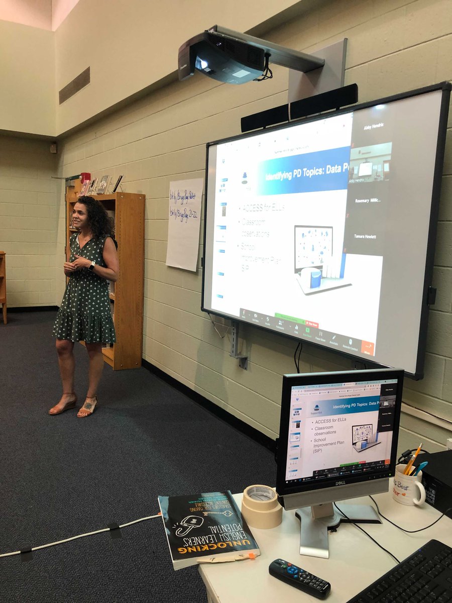 SupportEduc's tweet photo. Today, SupportEd’s @DStaehrFenner & @MeghanGSmith join educators from Briggs Chaney Elementary School in @MCPS for our first in-person PD session in 17 months. We ❤️ reuniting with our partners face-to-face, and we look forward to future collaboration together! https://t.co/7r7xIKUKgH