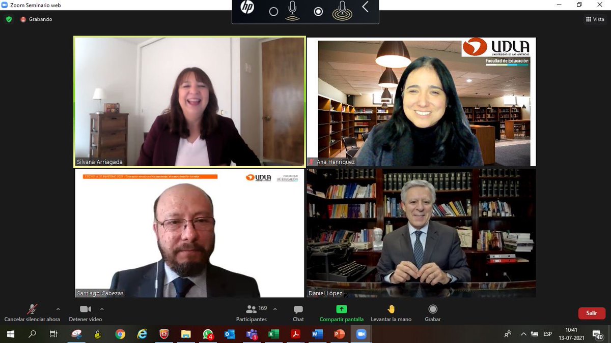 Estamos en jornada inaugural de Escuela de Invierno <a href="/UDLA_CL/">UDLAChile</a> con el Dr Daniel López Rosetti “no somos seres racionales, somos seres emocionales que razonan”.
#emoción #sentimiento #educación #EscuelaInvierno2021 <a href="/FeduUdla/">Facultad de Educación UDLA</a>