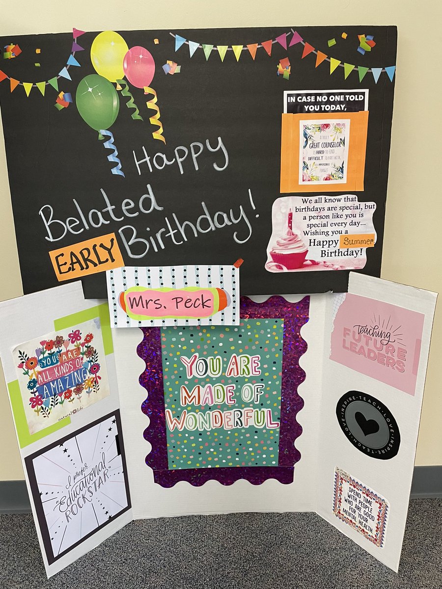 KD_Peck's tweet photo. Feeling the love. Such a sweet and thoughtful gesture by students and staff ❤️ #schoolsocialworker #bekind #positivevibes #positivity #midlakespride #midlakesstrong https://t.co/rCPWvkdHF0