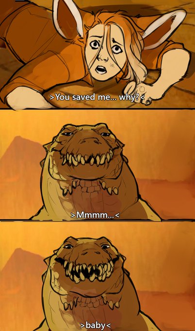 After asking, turns out our lizardfolk barbarian druid tags along because he sees us all as dumb hatchlings that need protection 