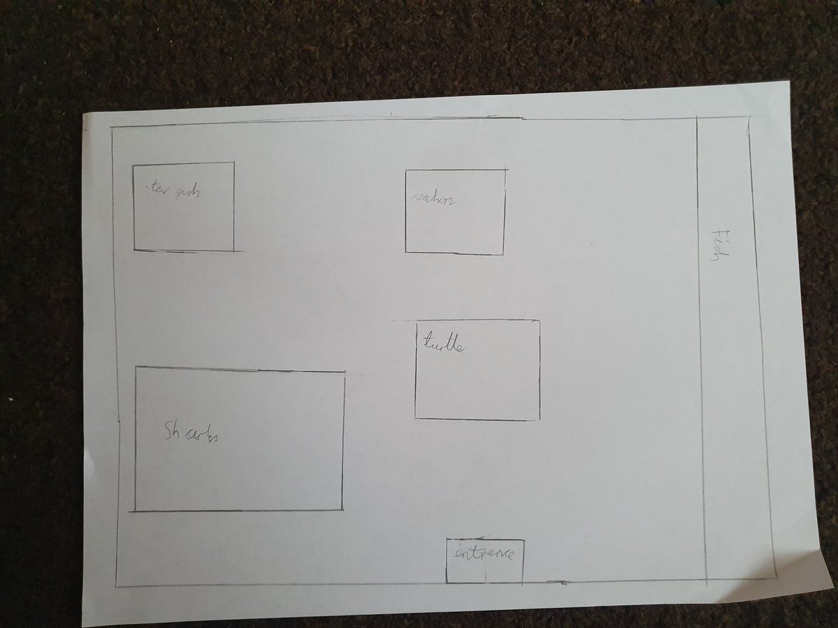 ZoeMeredith5's tweet photo. @Year3and4MAPS Aoife has been busy with art. She's done a simple design plan for her own aquarium and started to cut and make bits for a 3d model. Just need to paint, glue and set things in their places https://t.co/rLkvmz13yb