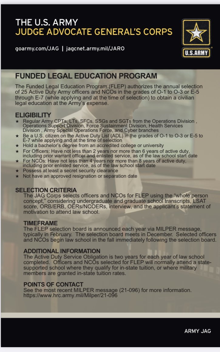 Mike Bostic (@14thjagcrcsm) on Twitter photo MilTwitter, Who do you know that meets the criteria to earn the opportunity to work in ‘The Most Consequential Practice of Law on Earth’ We’re Hiring!!! #ArmyJAGCorps <a href="/TJAGLCS1/">The Judge Advocate General's Legal Center & School</a> MilTwitter, Who do you know that meets the criteria to earn the opportunity to work in ‘The Most Consequential Practice of Law on Earth’ We’re Hiring!!! #ArmyJAGCorps <a href="/TJAGLCS1/">The Judge Advocate General's Legal Center & School</a>