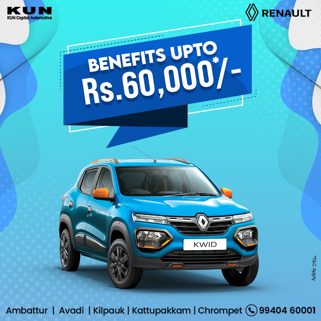 KunRenault's tweet photo. The #RENAULTKWID is equipped with features that are designed to make driving effortless, and road trips more fun.

#KUNRenault #Chennai #kwid #carandbike360 #Duster https://t.co/Oe0ygju5vw