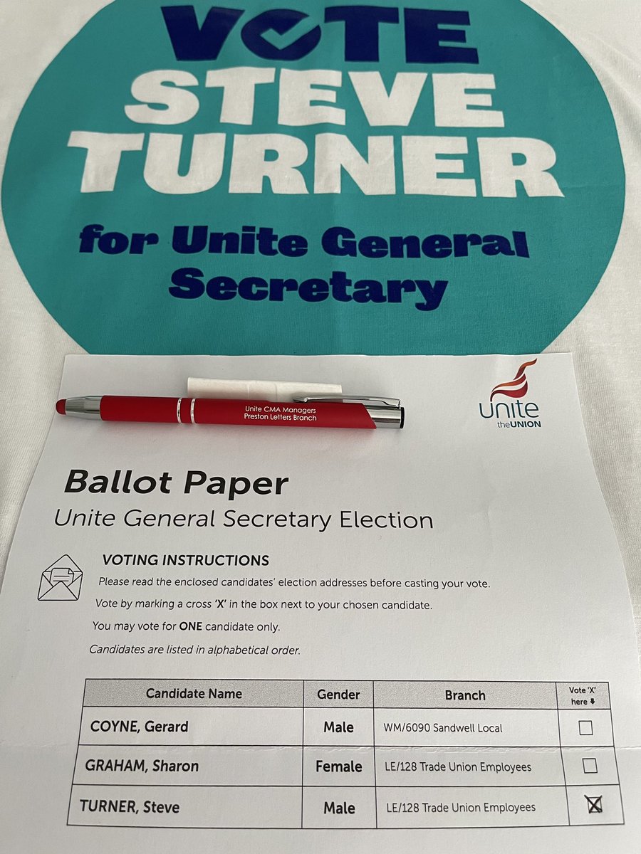 #Turnout4Turner, #VoteSTeveTurner, #LetsDoThis, #GreenPrint4Jobs,get you ballot paper completed and please vote Steve Turner