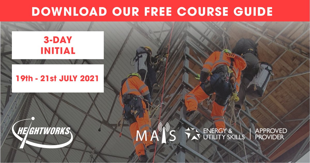Heightworks's tweet photo. We have spaces available on the 19th of July,for our Initial 3 Day MATS Basic Tower Climbing and Rescue Scheme course.For more details contact us on 01902 425677 or info@heightworks.com 
#riggers #telecomsengineers #eusr #telecoms #workatheight #training #construction #Mats https://t.co/z60RgZGQhO