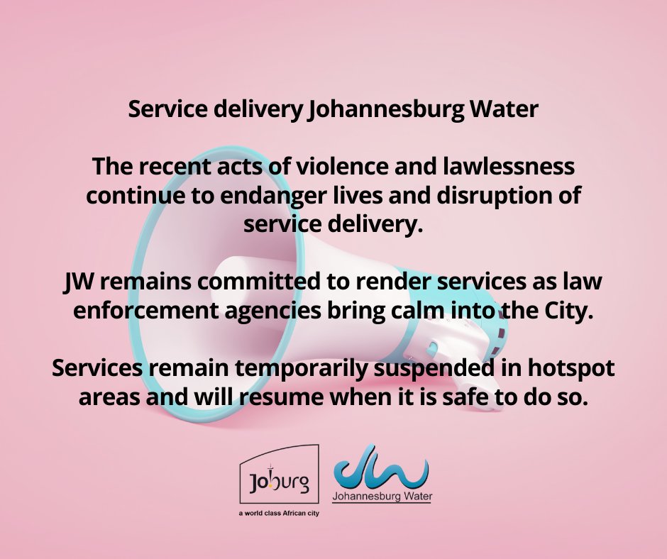 Johannesburg Water on Twitter "Service delivery Johannesburg Water. ^NN…