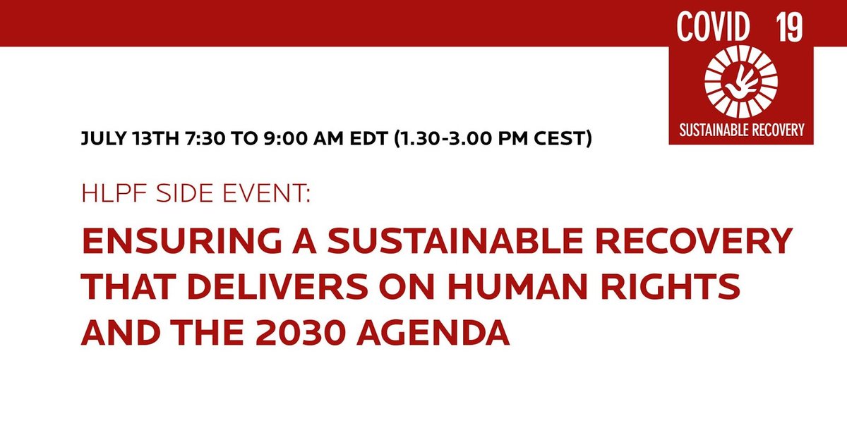 URGthinktankNYC's tweet photo. Now at #HLPF - ensuring a sustainable recovery that delivers on #humanrights and the #2030Agenda
Support the #sustainablerecoverypledge: https://t.co/6cRW1k7jd9
We’ll be live tweeting here! https://t.co/wfEtcqqSFK