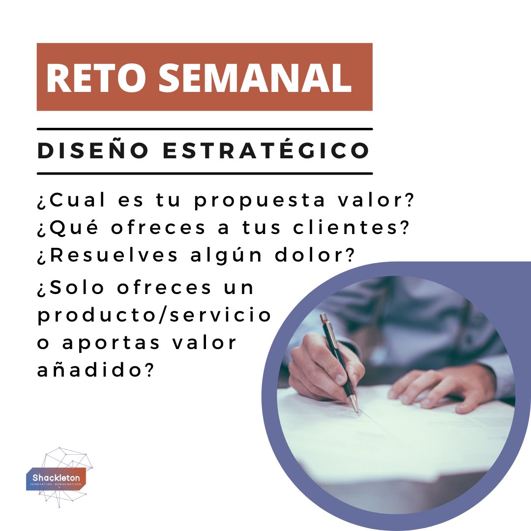 shkways's tweet photo. 8️⃣ RETO 
Parte ✌️ del Diseño Estratégico. ¿Buscas ofrecer algo mucho más amplio que tu producto/servicio? ¿Cómo?

#shackleton #shkways #shackletoninnovation #reto #diseñoestrategico #propuestadevalor #valorañadido https://t.co/L9UneU2BXl