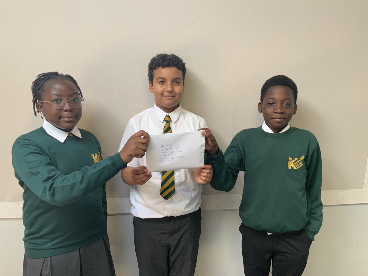 Thank you for your performance in the Euros and being a fantastic role model⁦ <a href="/BukayoSaka87/">Bukayo Saka</a>⁩ ⁦. We have all written you a letter - hope you get to read them! ⁦<a href="/England/">England</a>⁩