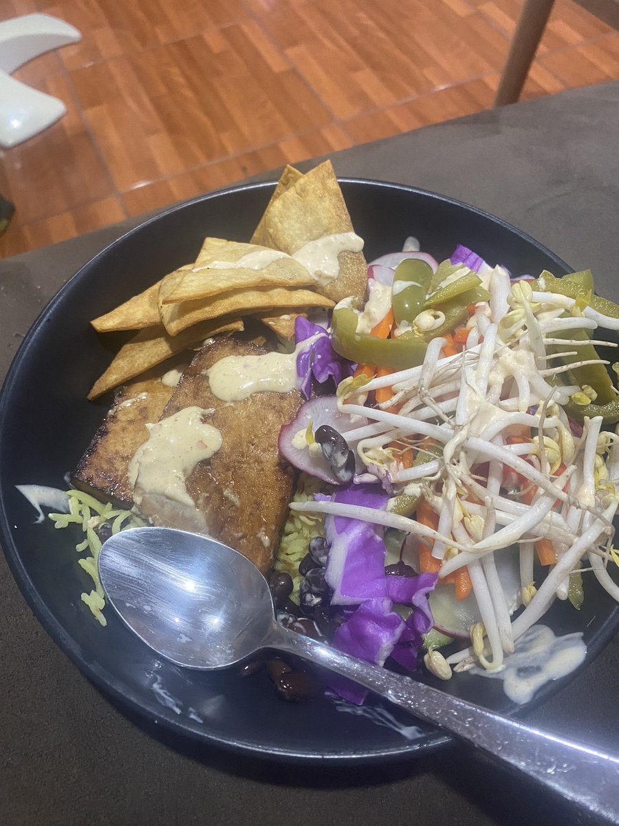 Myth555_HS's tweet photo. Lemon-tamari tofu with banh-mi flavoured bowl. https://t.co/K4bqiLtSCF