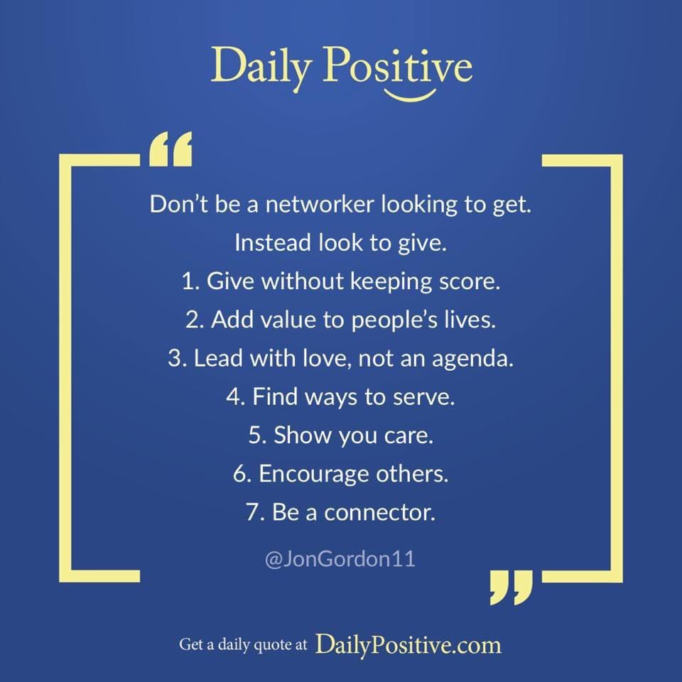Transactional Thinking is in a way that says “What Can I Get?” while Relational Thinking is more about “What Can I Give?” - Focus on the relationship.