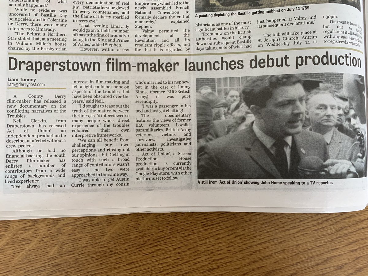 ScreenPH_Ltd's tweet photo. Nice write up this morning in the Derry post 🎬 https://t.co/7TkHLttj4y