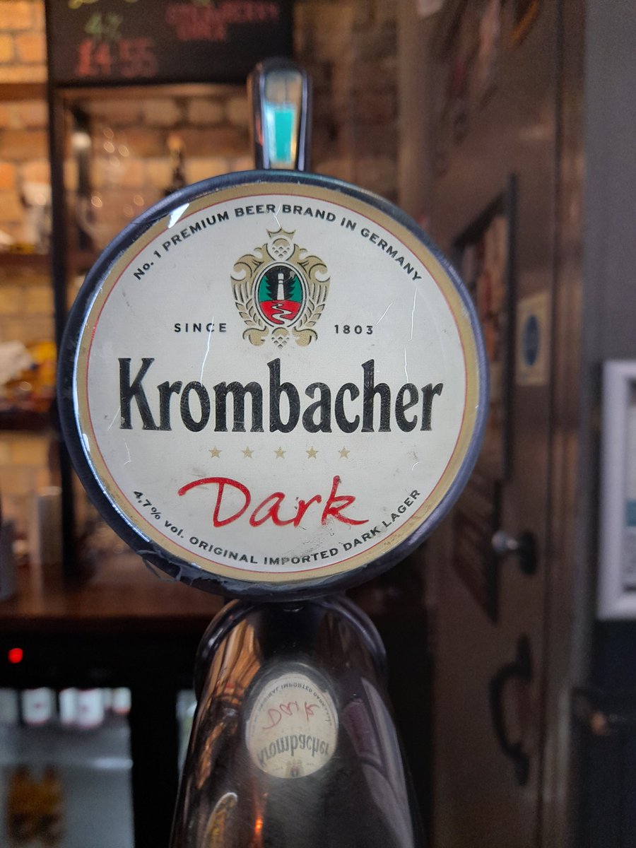 Krombacher Dark has landed. A lovely dark Pilsner, or Schwarzbier, a nose full of roasted malts and a rich complex flavour that never disappoints. 😋