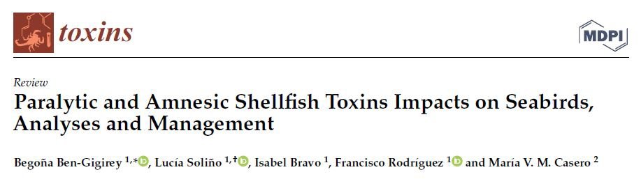 martasixtoruiz's tweet image. Nuestras compañeras de #VGOHAB del @IEOVigo acaban de publicar una revisión sobre los impactos de las toxinas paralíticas y amnésicas del marisco en las aves marinas #HABs #PSTs #ASTs #Toxins ↪ mdpi.com/2072-6651/13/7…