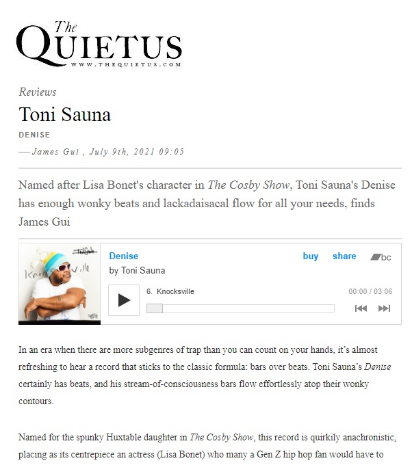 HUGE thanks to @theQuietus. A very kind #DEBUT #Album #Review. <a href="/ToniSauna/">Toni Sauna/rap vaccine</a> DENISE - thequietus.com/articles/30190…
SmartLink to music - linktr.ee/defpresse