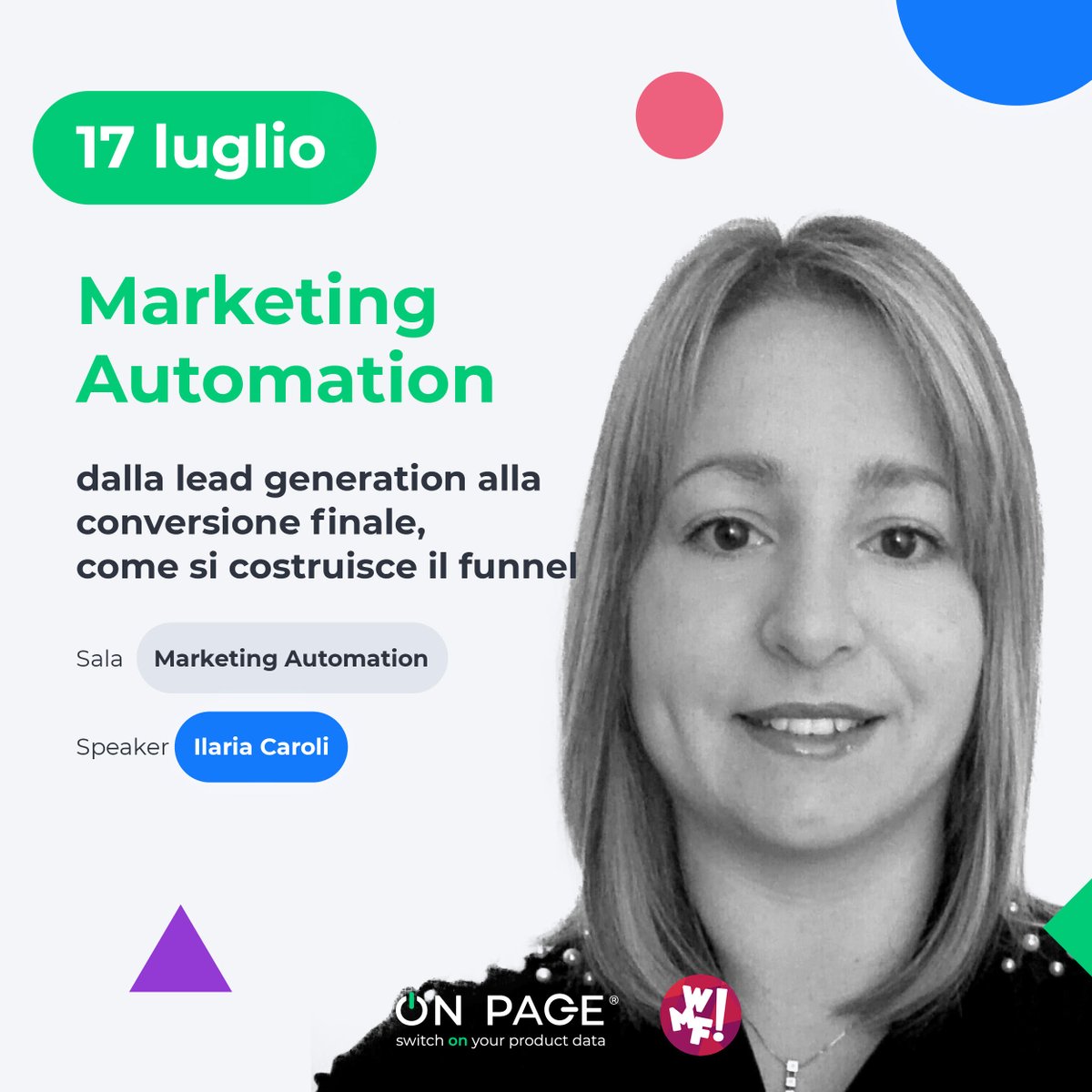 😎Manca pochissimo, domani si parte per il Web Marketing Festival e per la prima volta dal vivo a Rimini sarò sia moderatrice il 15 luglio nella sala email marketing con il mitico Alessandro Grazioli, sia speaker il 17 luglio nella sala marketing automation
#wmf2021 #WeMakeFuture
