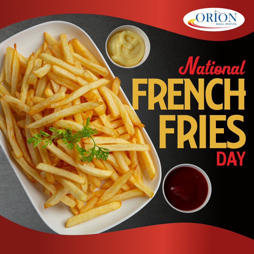 Have them with mayo or have them with ketchup, they will always taste awesome. On National French Fries Day order your favourite fries from your loved outlets!
#frenchfriesday #frenchfries #fryday #loveforfood #fries #foodie #ordernow #loveforfries #orion4you #OrionMallPanvel