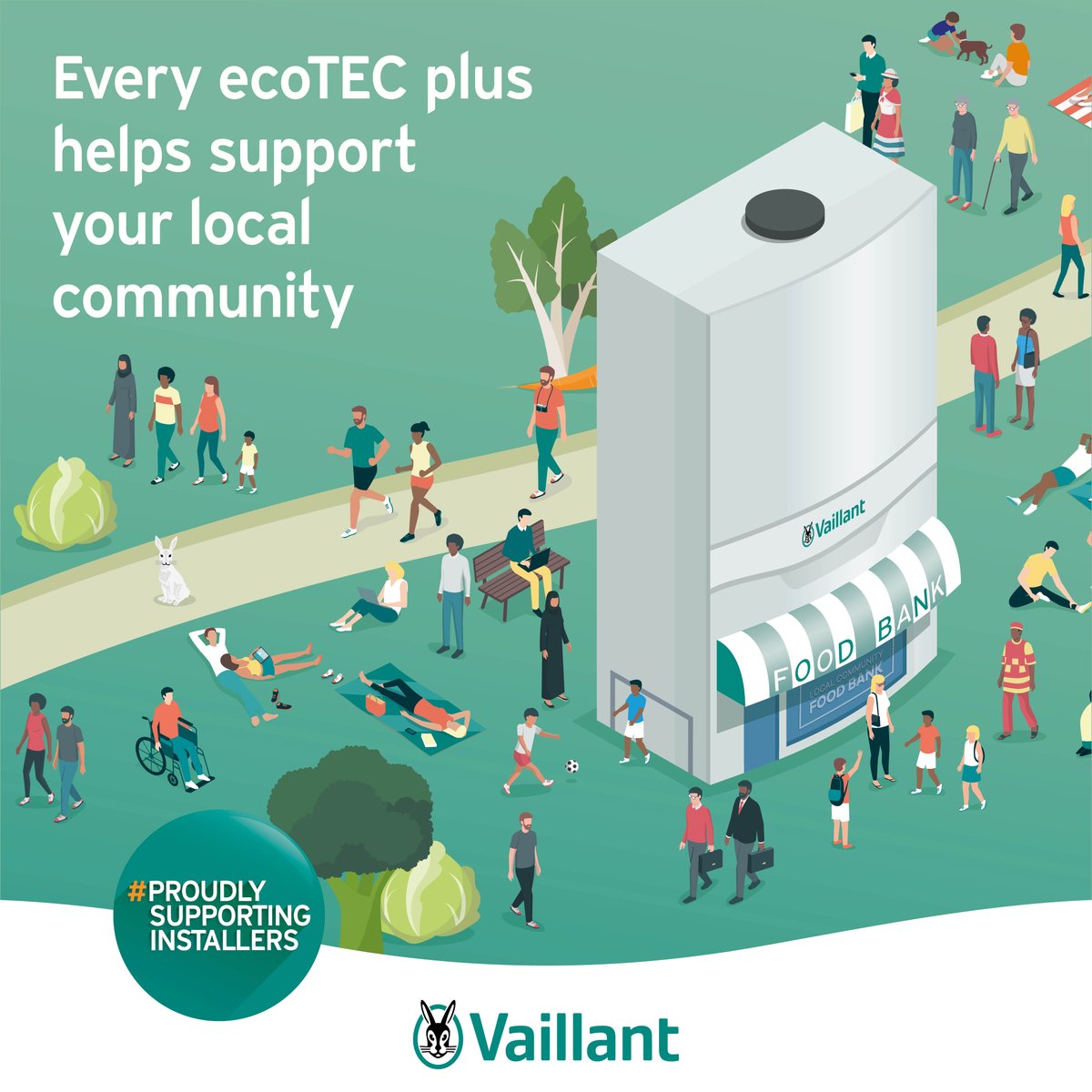 Like our ecoTEC plus boiler? From now until the end of September, every time you buy one from a participating merchant, we'll make a £20 donation to a local food bank to support your community. Login to Advance to view a list of participating merchants today.