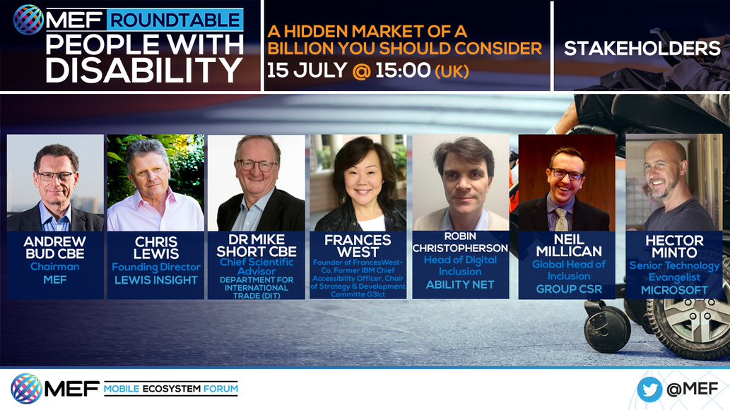 AbilityNet (@abilitynet) on Twitter photo Our very own <a href="/USA2DAY/">Robin Christopherson</a> is taking part in a roundtable discussion with <a href="/MEF/">MEF (Mobile Ecosystem Forum)</a> - 'People With Disability (PWD): A hidden market of a billion you should consider'.
Join them for the free talk taking place on 15th July, 3pm BST:
mobileecosystemforum.com/events_/people…
#A11y #AccessibilityForAll Our very own <a href="/USA2DAY/">Robin Christopherson</a> is taking part in a roundtable discussion with <a href="/MEF/">MEF (Mobile Ecosystem Forum)</a> - 'People With Disability (PWD): A hidden market of a billion you should consider'.
Join them for the free talk taking place on 15th July, 3pm BST:
mobileecosystemforum.com/events_/people…
#A11y #AccessibilityForAll