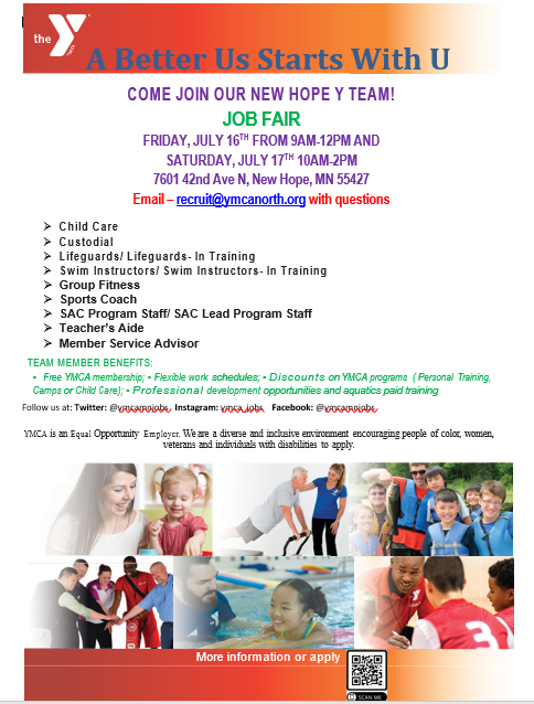 YMCAMNJOBS's tweet photo. @NewHopeYMCA is hosting a Job Fair this Friday and Saturday! Come learn about current opportunities, connect with our Recruiting team, or apply on site! 
#hiring #jobfair #fulltimejobs #parttimejobs https://t.co/tNCNP7B8LK