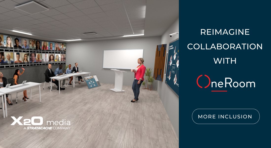 #Hybrid work model is common, but employees have reservations about not being included in discussions. #OneRoom creates a #meeting space that is inclusive and collaborative for all participants. Attend a demo and experience the OneRoom difference. www2.x2omedia.com/oneroom_demo