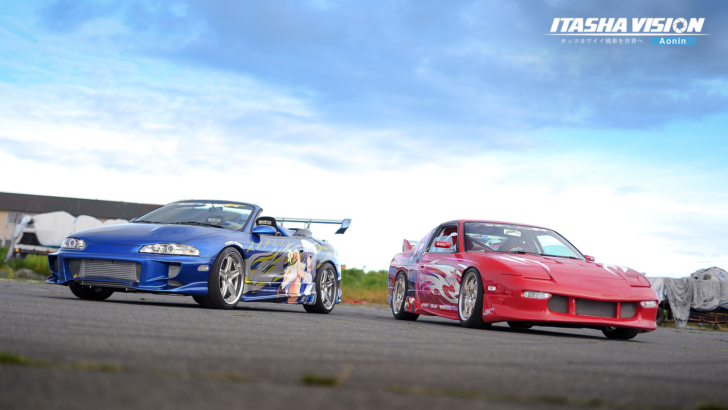1/64　180sx　戌亥とこ　スタンス　キャンバー　痛車　リトラ開閉 4K)Itasha・痛車 アイドルマスター・我那覇響 Idolmaster NISSAN