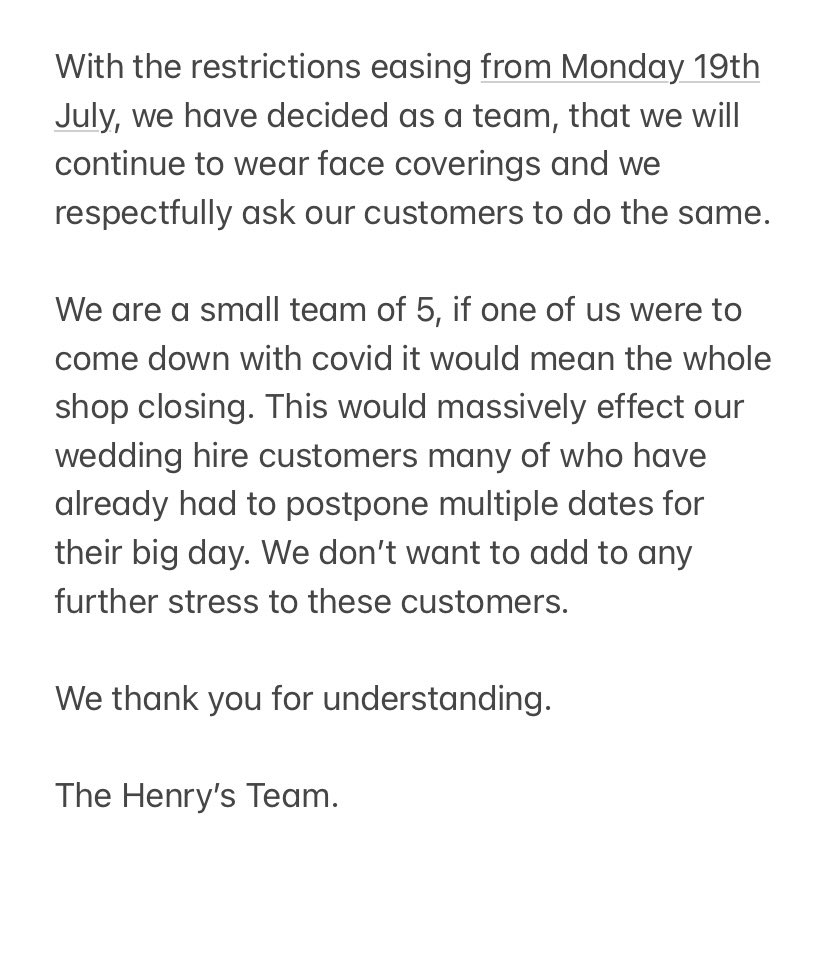 Please read regarding the easing of restrictions. 

Thank you.