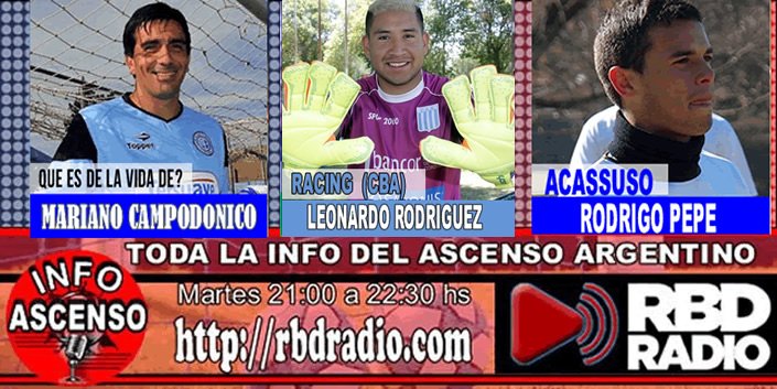 AscensoInfo's tweet photo. Hoy desde las 21 hs la info de todas las categorías del ascenso
🎙️#PrimeraB Rodrigo Pepe de @AcassusoOficial
🎙️#FederalA Calidad Rodríguez de @ClubARacing
🎙️En el segmento "Que es de la vida de.." Mariano Campodónico
Escúchanos en vivo por Facebook y por https://t.co/se1S4NiYmz https://t.co/IER6vrPQv8