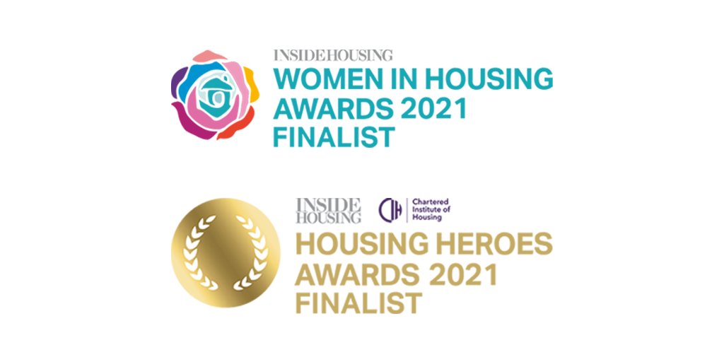 We're so thrilled to be a finalist for three awards:

@collinson_emily for Woman Of The Year (leadership) 
@GRichmond94 for Inclusion Champion
Tessa Bolt for Tenant Lifetime Contribution

We've got our fingers crossed! @womeninhousing @_HousingHeroes #WIH #HousingHeroesAwards