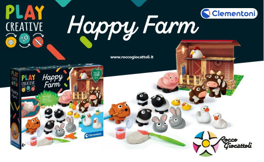 Un simpatico modo di passare un pomeriggio creativo insieme? Happy Farm! Una simpatica fattoria facile da assemblare, con animali e personaggi da realizzare con tecniche diverse. 

#roccogiocattoli #clementoni #happyfarm #giochicreativi #famiglia #creatività #giocare #riciclarte