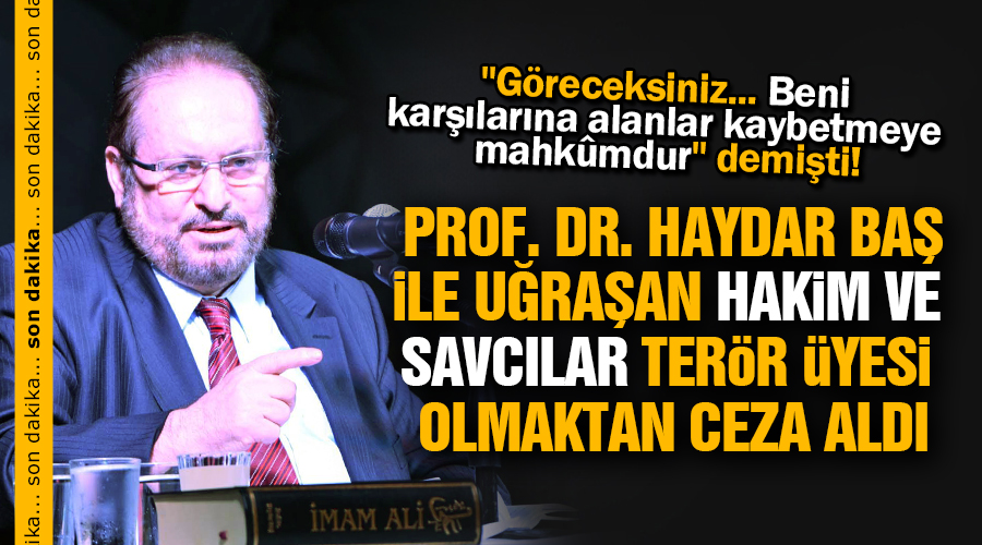 Haydar hoca hesap görmeye devam ediyor. 
FETÖ kalıntıları yine kaybetti...
"Prof. Dr. Haydar Baş'ı terör örgütü üyesi göstererek soruşturma açan ve telefonlarını dinleten FETÖCÜ hakim ve savcılar terör suçlusu olarak 11 yıl 3 ay hapis cezası aldı" 
#BirSelayaBakar #yaprakdökümü