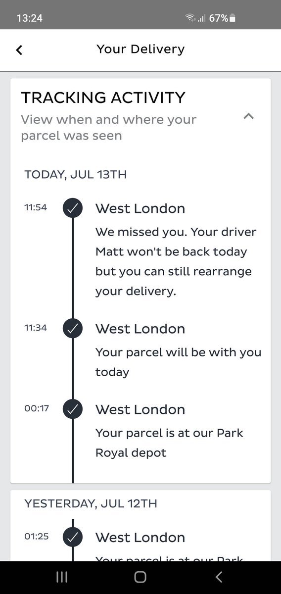 Rob_Geeza's tweet photo. This is not the service I was expecting. Very disappointed #dpdgroup https://t.co/jF7RPV7J5a