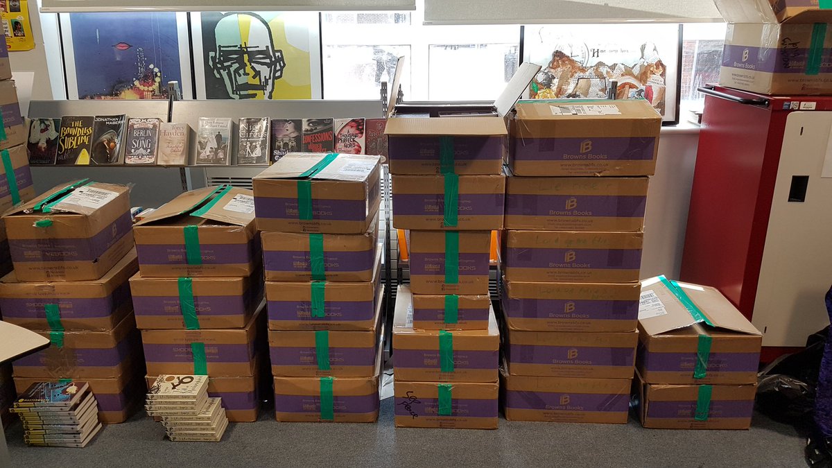 Unpacking and processing new class sets at one of our Level 2 schools today - classics like 'To Kill A Mockingbird' & 'Lord of the Flies' mixed with modern gems like Pratchett's 'Dodger' & Thomas's 'The Hate U Give'. Some great reading coming up for these pupils! https://t.co/gsYdYwZcv0