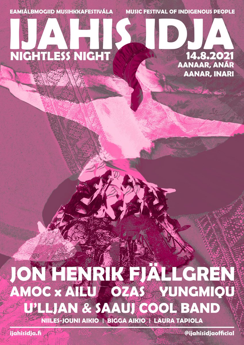 Ijahis ija prográmma lea almmustahtton!
Ijahis idjan ohjelma on julkaistu!
Ijahis idja program has been published!
Loga lasi/read more @ ijahisidja.fi/fi/ijahis-idja… 
Plakáhta: Lada Suomenrinne
#ijahisidja #ijahisidja2021 #jonhenrikfjällgren #amoc #ailuvalle #ozas #yungmiqu #ulljanscb