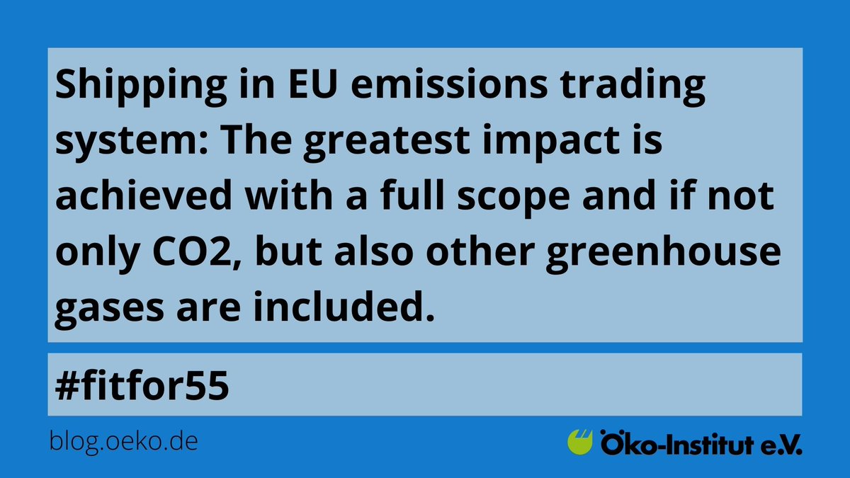 As the main driver of global trade, #maritimetransport contributes about 2-3% to global #greenhousegasemissions. It accounts for 3% of the EU's #CO2 emissions with over 140 million tons in 2019, and now it is to be included in the EU ETS. But how? blog.oeko.de/eu-emissionsha…