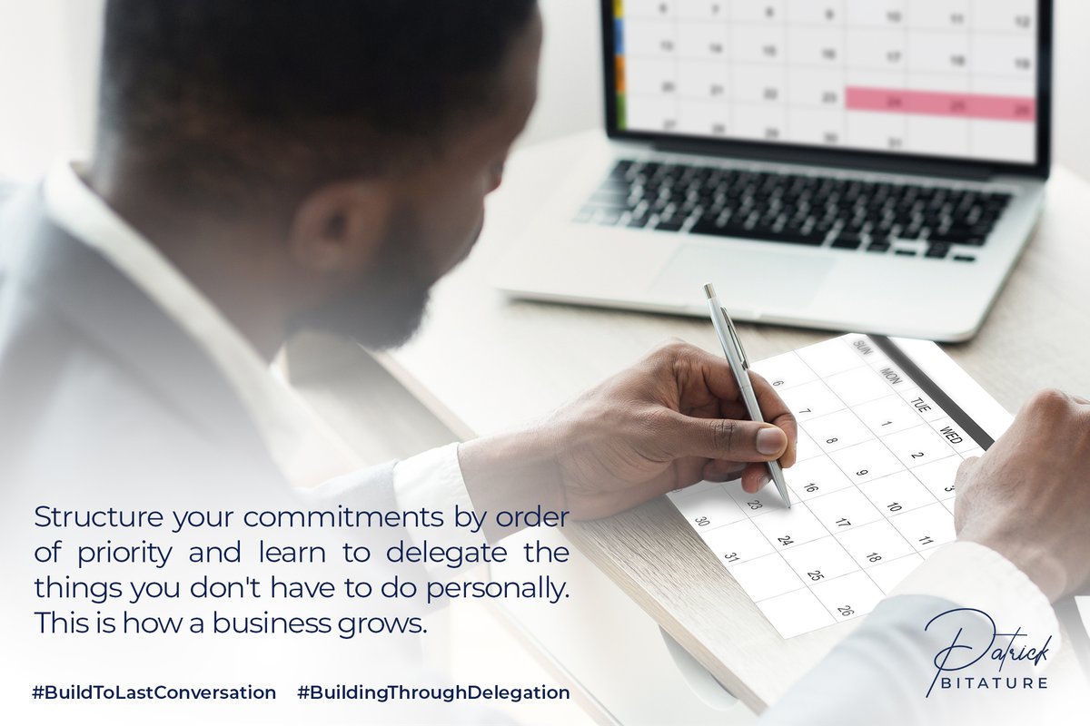 patrickbitature's tweet photo. You can’t do everything and be everywhere. This is one of the biggest lessons of life. We have a limited amount of time and energy to do the things we need to. 
This doesn't mean however that we can never accomplish our goals. 
#BuildToLastConversations 
1/3 https://t.co/HuOBATU8tF