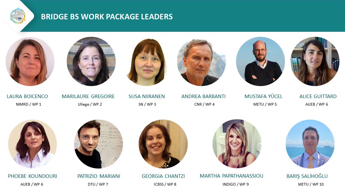 BRIDGE_BlackSea's tweet image. Did you know that there is a big group working together to reach the goals of BRIDGE-BS?

Let us introduce #WorkPackage leads from marine research &amp;amp; European institutions. They will contribute to maximize the impact &amp;amp; develop cutting edge scientific outputs in the next 4.5 years.