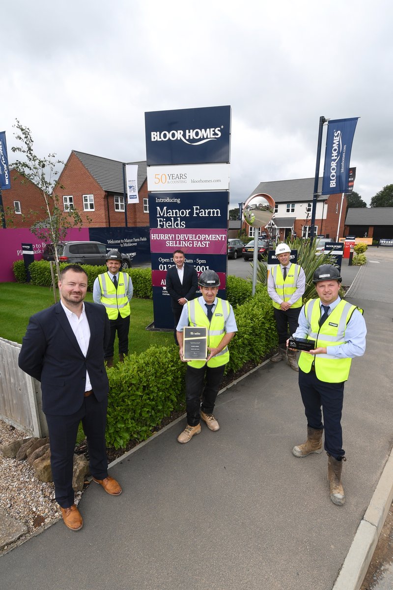 LABC_Warranty's tweet image. Some photos @BloorHomes receiving The Bricks Development of the Year 2020 (Over 100 units) North award at their Manor Farm Fields site. Well done to all the team involved at Bloor Homes  #TheBricks