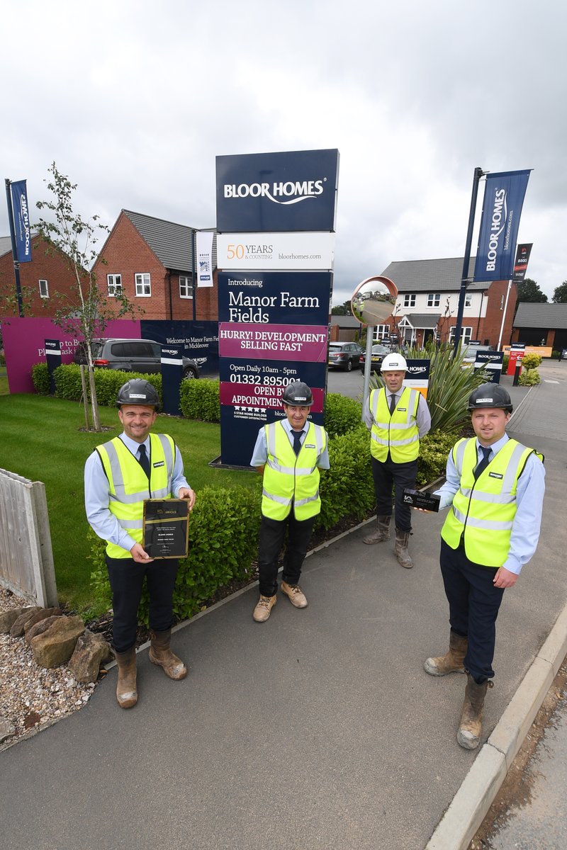 LABC_Warranty's tweet image. Some photos @BloorHomes receiving The Bricks Development of the Year 2020 (Over 100 units) North award at their Manor Farm Fields site. Well done to all the team involved at Bloor Homes  #TheBricks