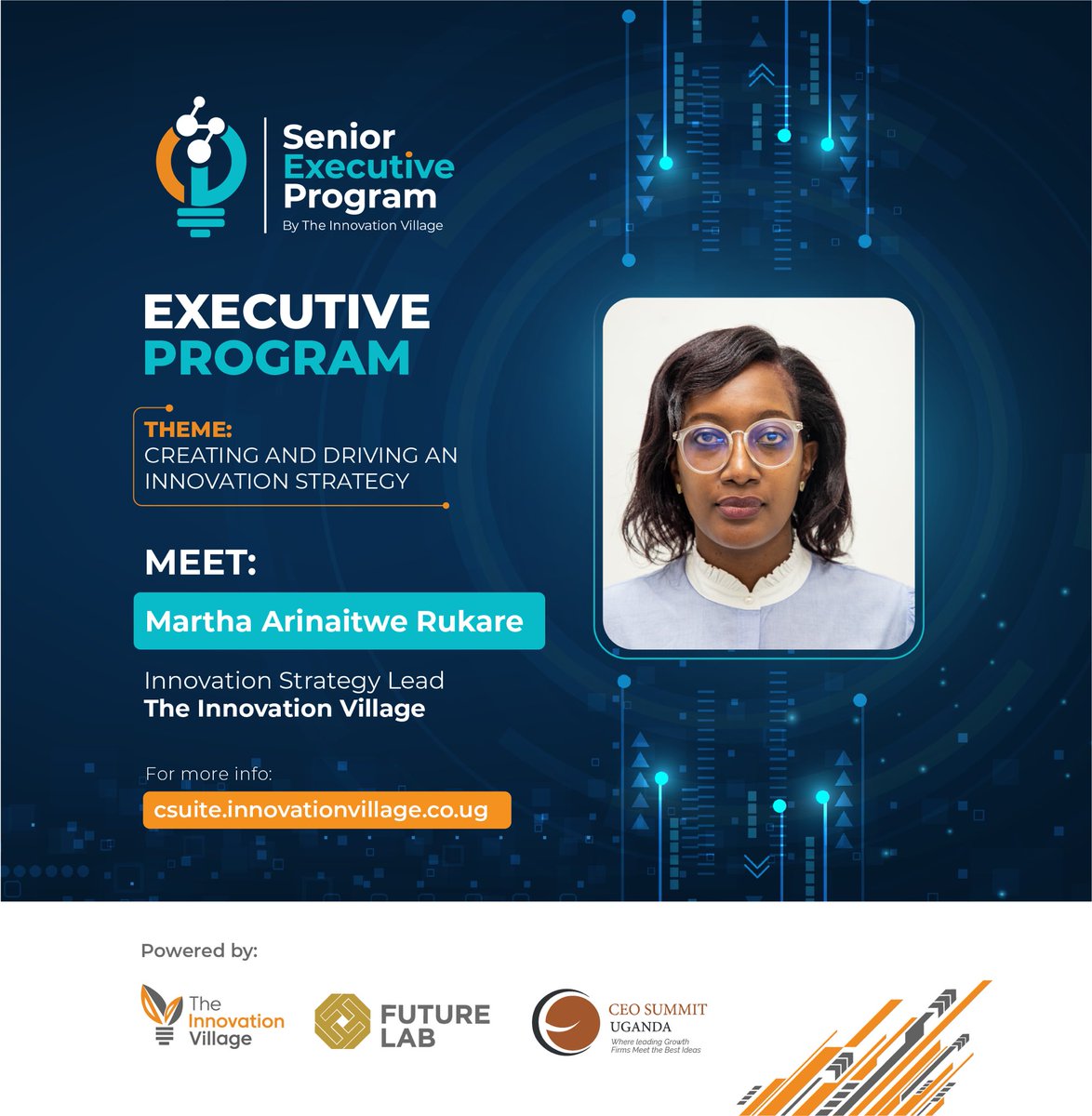 We are excited to have the brilliant innovation strategist @Marlzaar our one of our lead instructors for the #Executiveprogram. The session will focus on aspects of building an innovation culture in your company. Have you booked your slot yet? csuite.innovationvillage.co.ug