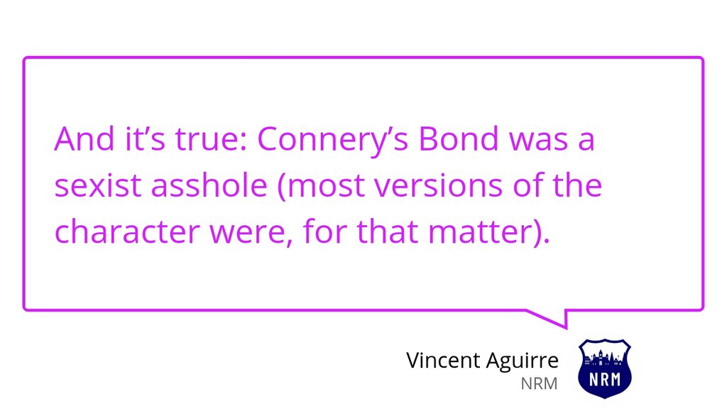 NationalRoadMag's tweet photo. In short: Connery’s Bond enjoyed killing people.

Read the full article: All Ye Need to Know: Chapter One
▸ https://t.co/CUKxA19eXl

#MeaningfulRelationshipsInteracting #SadisticMasochismInherent #CrucialSurvivalSkill #CopingMechanismMaking #OneSSightReveals https://t.co/x88dXuI9rQ