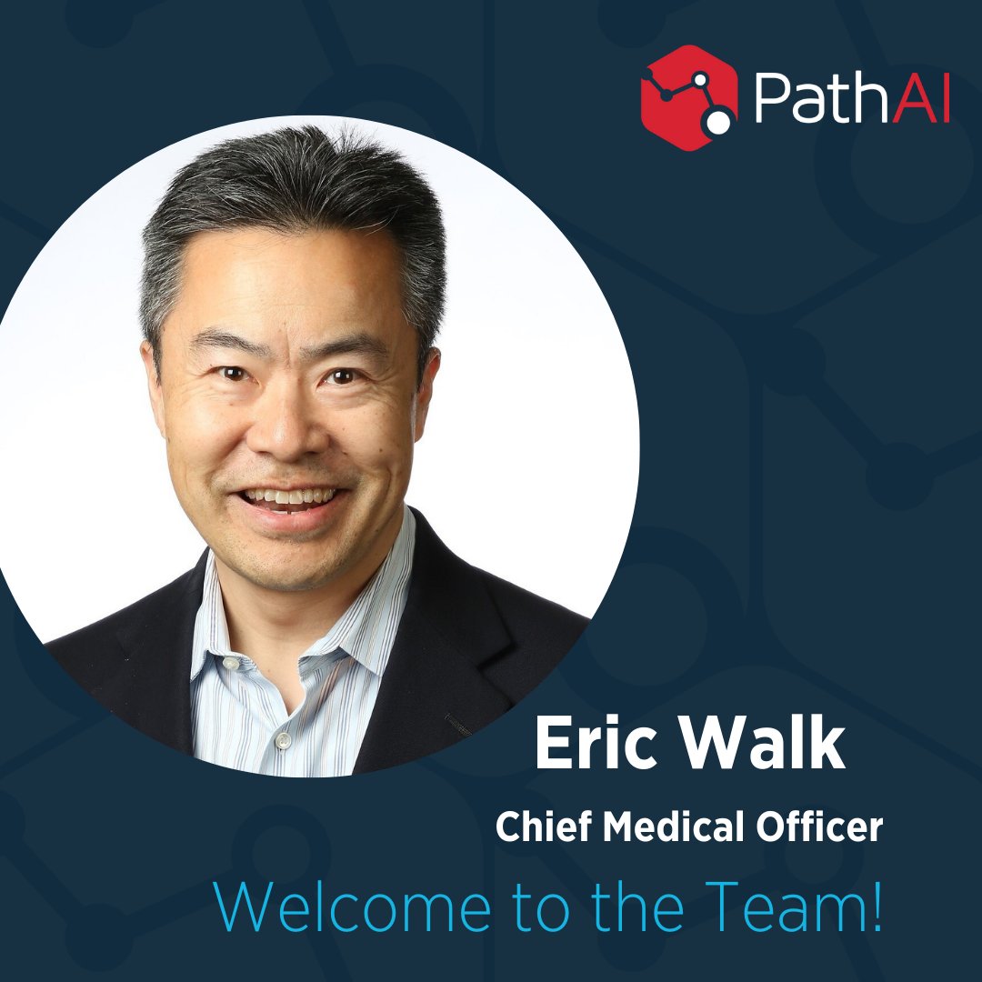 Path_AI's tweet photo. We are thrilled to welcome Dr. Eric Walk to the PathAI Team as Chief Medical Officer! Dr. Walk brings 20 years of experience in medical &amp; scientific affairs, oncology drug development, and translational medicine. https://t.co/BU1TCZeMC3 https://t.co/cNe7j0Sx7V