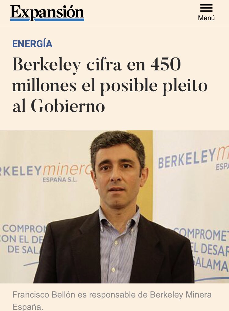 carlossmato's tweet photo. Ayer el Consejo de Seguridad Nuclear dictaminó negativamente la explotación de la mina de uranio que Berkeley tiene en Retortillo.
La empresa reclamará 450 millones al Estado por daños y perjuicios.
Pide 150 veces el valor patrimonial.
Todo el proceso es un escándalo 
Hilo
👇🏿 https://t.co/aNzqgdT2Fj