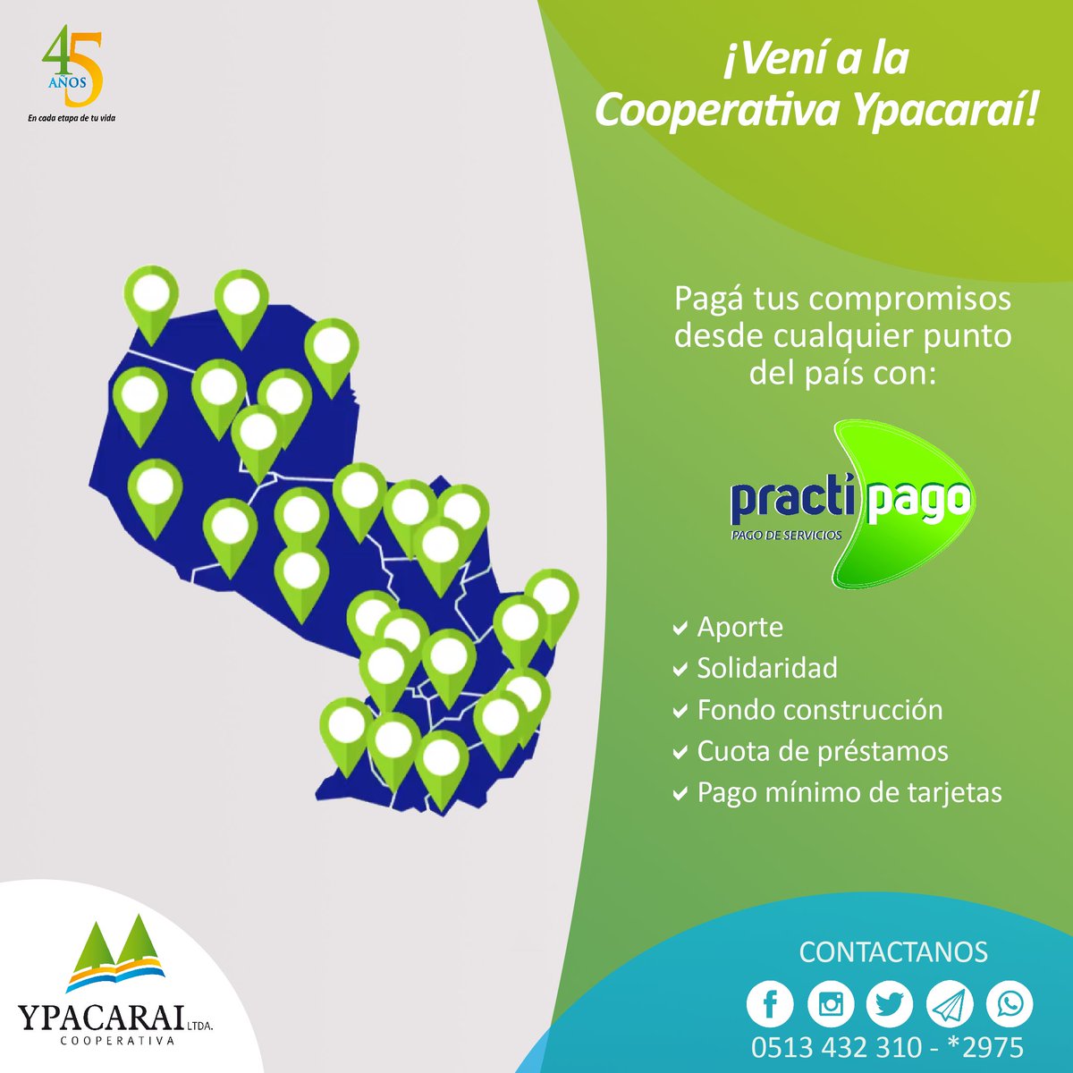 coopypacarai's tweet photo. Recordá que puedes abonar tu cuota en cualquier punto del país a través de #Practipago https://t.co/DDbYuAhgB6