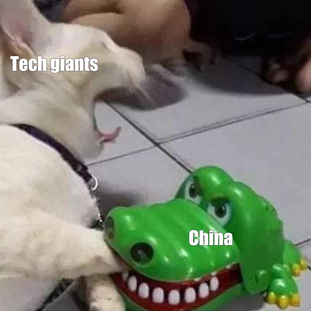 FantasyInvest's tweet photo. China’s tightening the noose🥴

It plugs the loophole enabling $BABA &amp; other tech behemoths’ access to foreign money pool💩 https://t.co/b2jsNUUYW8