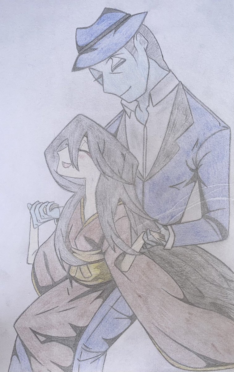 DarkMystique_'s tweet photo. Decided to colour it✨ #littlenightmaresfanart #LittleNightmares2 #thindy #monix #thinman #thelady https://t.co/cniQZ73tH7
