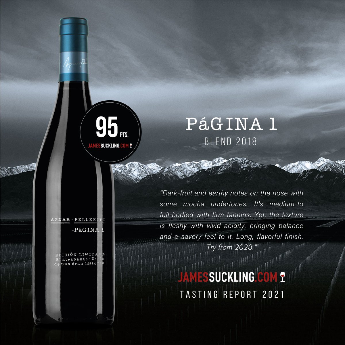 Abremundoswines's tweet photo. ¡Orgullosos de ser reconocidos en el mundo!
Tasting Report 2021 ∞ @JamesSuckling
- PAGINA 1 BLEND 2018 | 95 pts.
#WineLover #Wine #Vino #argentinawines #Cata #WineReport #jamessuckling #abremundos #winelovers #aznarpelleriti https://t.co/Zsv2z6dHXh